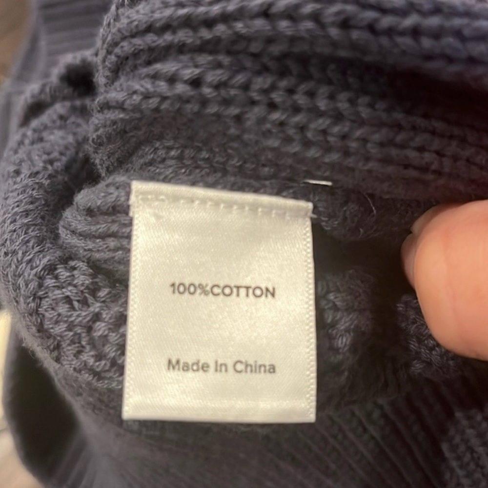 NWOT- Everveve Maeve Cable Knit Tank Denim Blue L - Picture 5 of 5